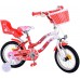 Volare Lovely Kinderfiets - Meisjes - 14 inch - Rood Wit - Twee Handremmen