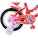 Volare Lovely Kinderfiets - Meisjes - 14 inch - Rood Wit - Twee Handremmen