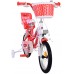 Volare Lovely Kinderfiets - Meisjes - 14 inch - Rood Wit - Twee Handremmen