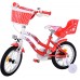 Volare Lovely Kinderfiets - Meisjes - 14 inch - Rood Wit - Twee Handremmen