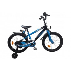 Volare Sportivo Kinderfiets - Jongens - 16 inch - Blauw Zwart - Twee Handremmen